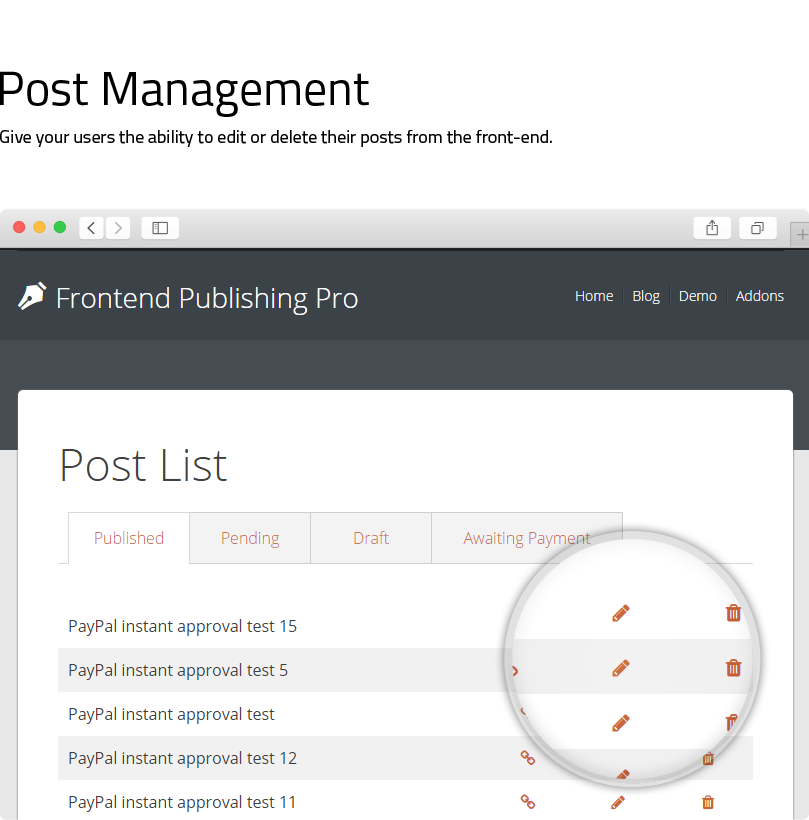 Frontend Publishing Pro - Complemento de envío de usuarios de WordPress - 7